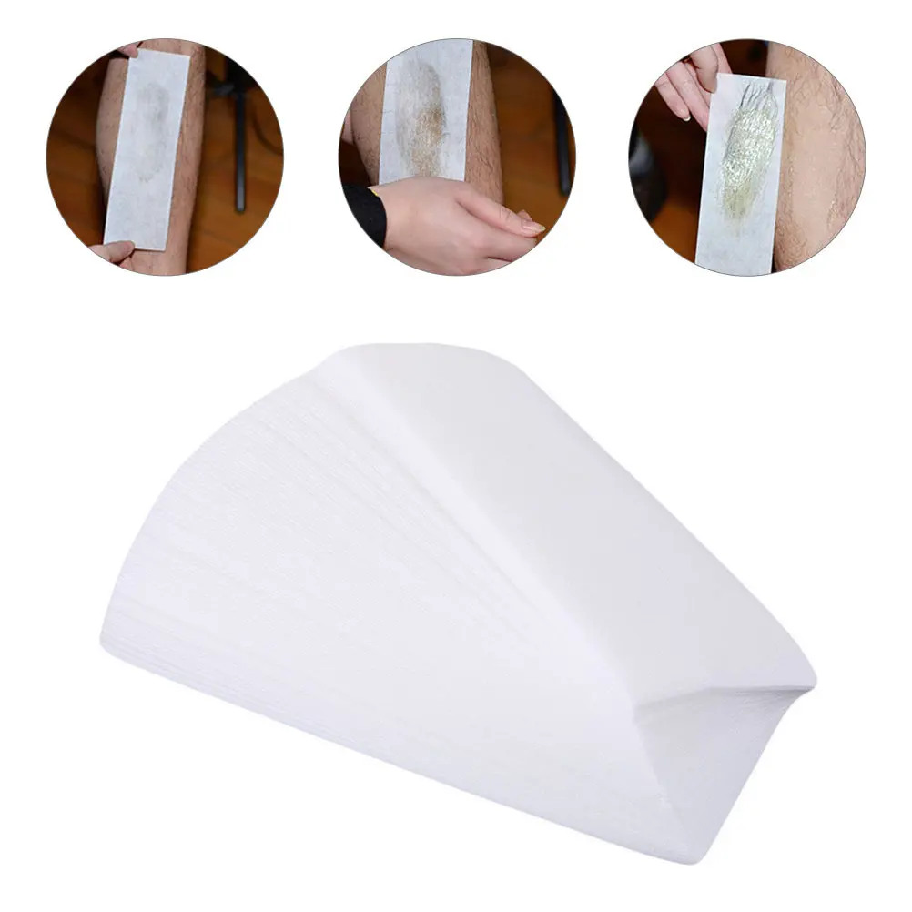 200Pcs Waxing Paper Strips Non Woven Fabric Hair Removal Facial Body Wax Strips for Clean Smooth Skin Wax Papers