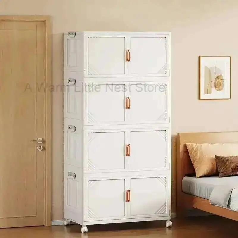 

Clothes Nordic Folding Bedroom Home Wardrobe Simple Closet Multi-layer Storage Locker Dressing Rooms Assembly Closet for Clothes