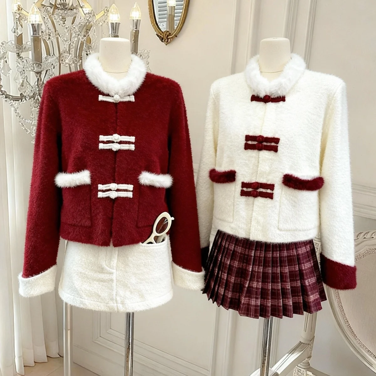 جديد الصينية Sle فضفاض طويل Sve معطف المرأة فروي زر حتى أعلى العمر Defng الخريف الشتاء الراقية الإحساس ملابس خارجية #1