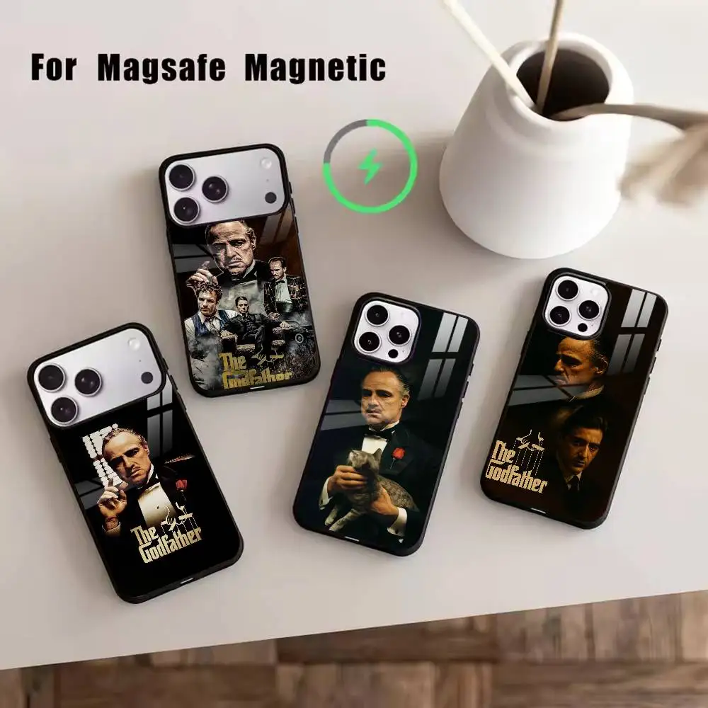 

D-Don Vito Corleone Phone Case For iPhone17,16,15,14,13,12,11 Plus,Pro Magnetic For Magsafe Wireless Charging