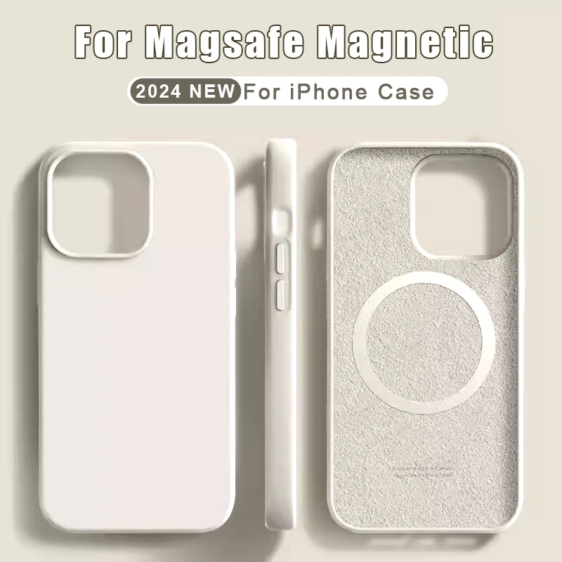 

Магнитный чехол для Аксессуары мобильных телефонов For Apple iPhone 15 14 13 12 11 Pro Max, жидкий силикон, Беспроводная зарядка, аксессуары для телефона