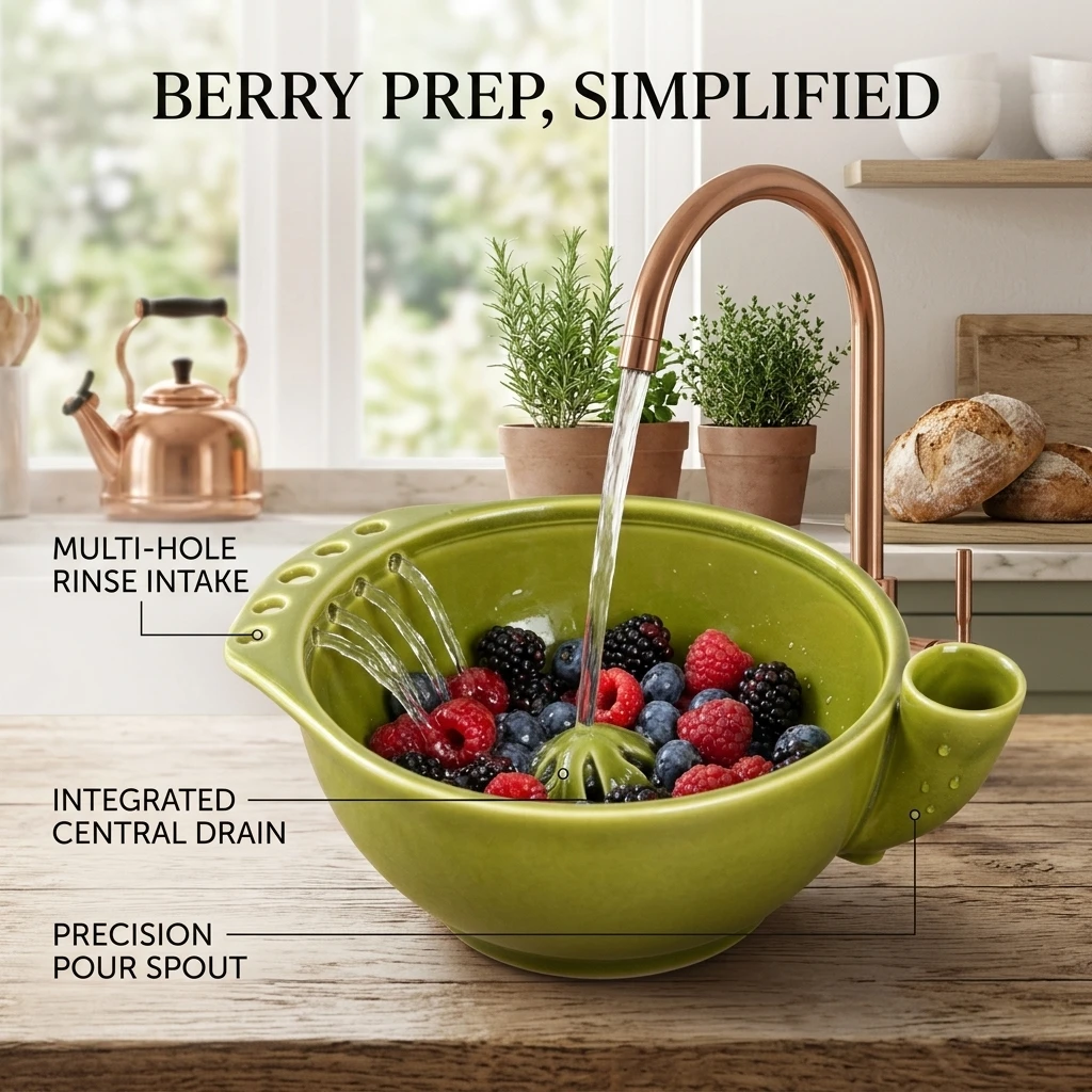  Self Spinning Berry Washer Vortex Fruit Cleaning Bowl Strawberry Blueberry Washing Drainer Kitchen Colander Swirl Design Tool