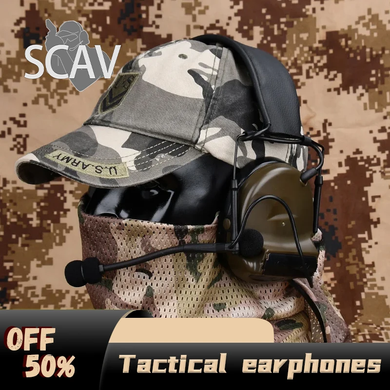 Tactical Headset Non-picking Noise-Cancelling Headset for  Helmet Headset Baofeng Radio PTT Adapter Mobile Earphone