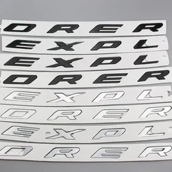 3D ABS Chrome Black EXPLORER Letters Car Front Hood Emblem Badge Sticker for Explorer 2011-2019 Car Styling Accessories