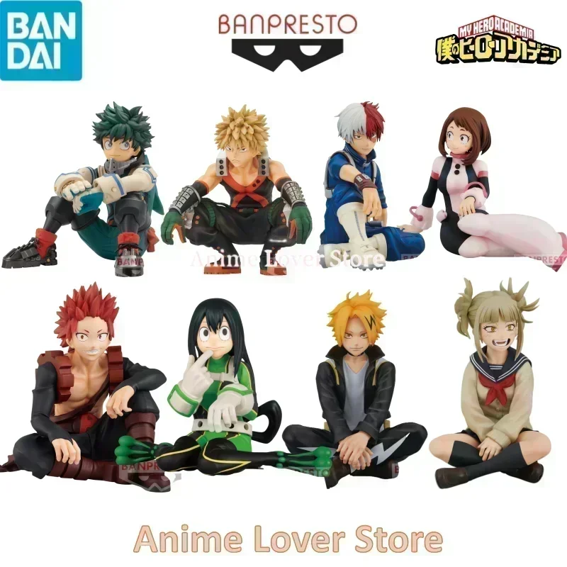 Bandai Original BANPRESTO Break Time My Hero Academia Katsuki deku Todoroki Shoto Himiko Toga Anime Figure Toys for Kids Gift