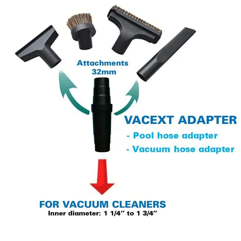 

4pcs Vacuum Attachment Adapter Kit Vacuum Hose Adapter for 'S Pool Hose Adapter Convert 1 1/2 Inch to 1 1/4inch