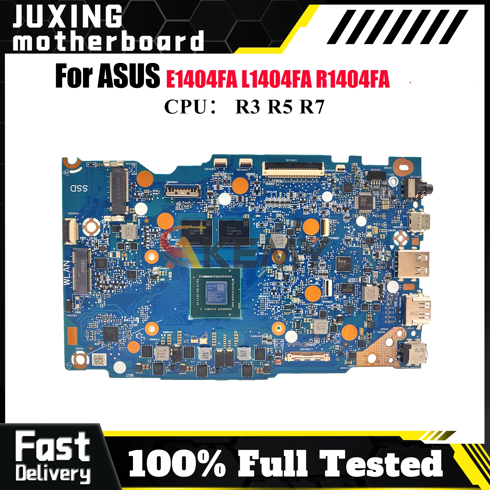 

E1404FA Материнская плата для ноутбука ASUS EeeBook E14 E1404FA L1404FA E1404F R1404FA Материнская плата с процессором R3 R5 R7 100% tests OK быстрая доставка