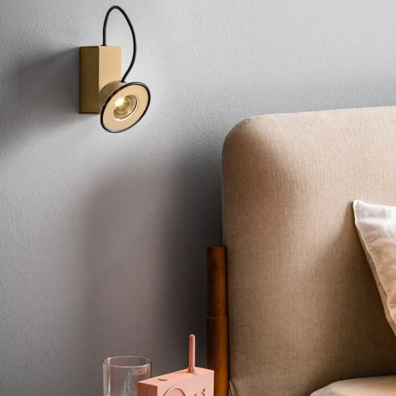 مصمم Minibo الإيطالي الإبداعي المغناطيسي شفط اللوح الأمامي المدخل الدرج الرجعية الجدار مصباح رف الكتب غرفة المعيشة الجدار الخفيفة #3