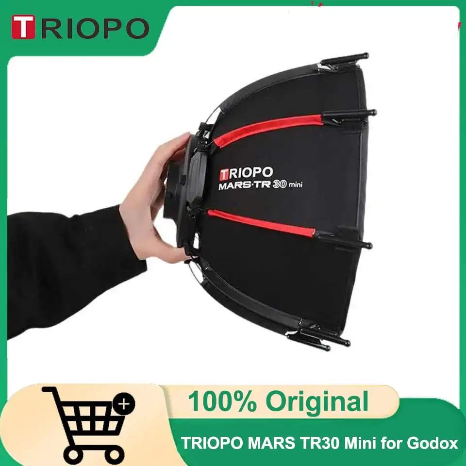 

Triopo MARS TR30 MiNi Софтбокс 30 см Быстросъемный мини-софтбокс с креплением Bowens Восьмиугольный софтбокс для Godox COB Светодиодный видео/студийный светильник