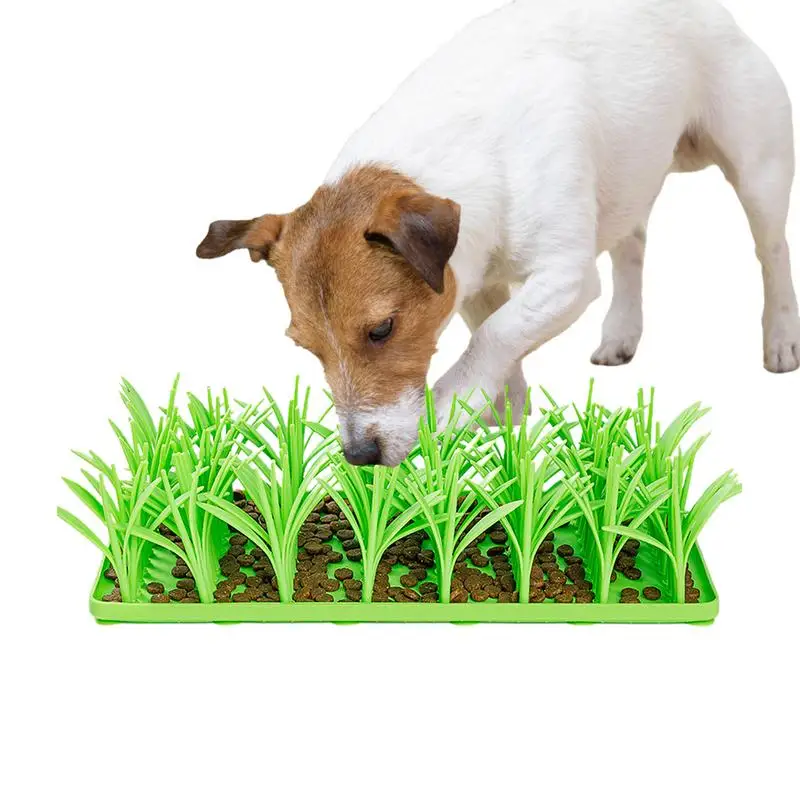 

Pet Snuffle Pad Silicone Grass Mat For Cats Green Grass Silicone Slow Feeding Mat Pet Cat And Dog Sniffing Mat For pets Supplies