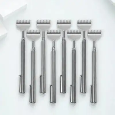 

8 шт. выдвижной металлический скребок для спины, выдвижной массажер для тела, средство для удаления зуда, практичный гаджет, скребок для ежедневного использования, скребок для спины