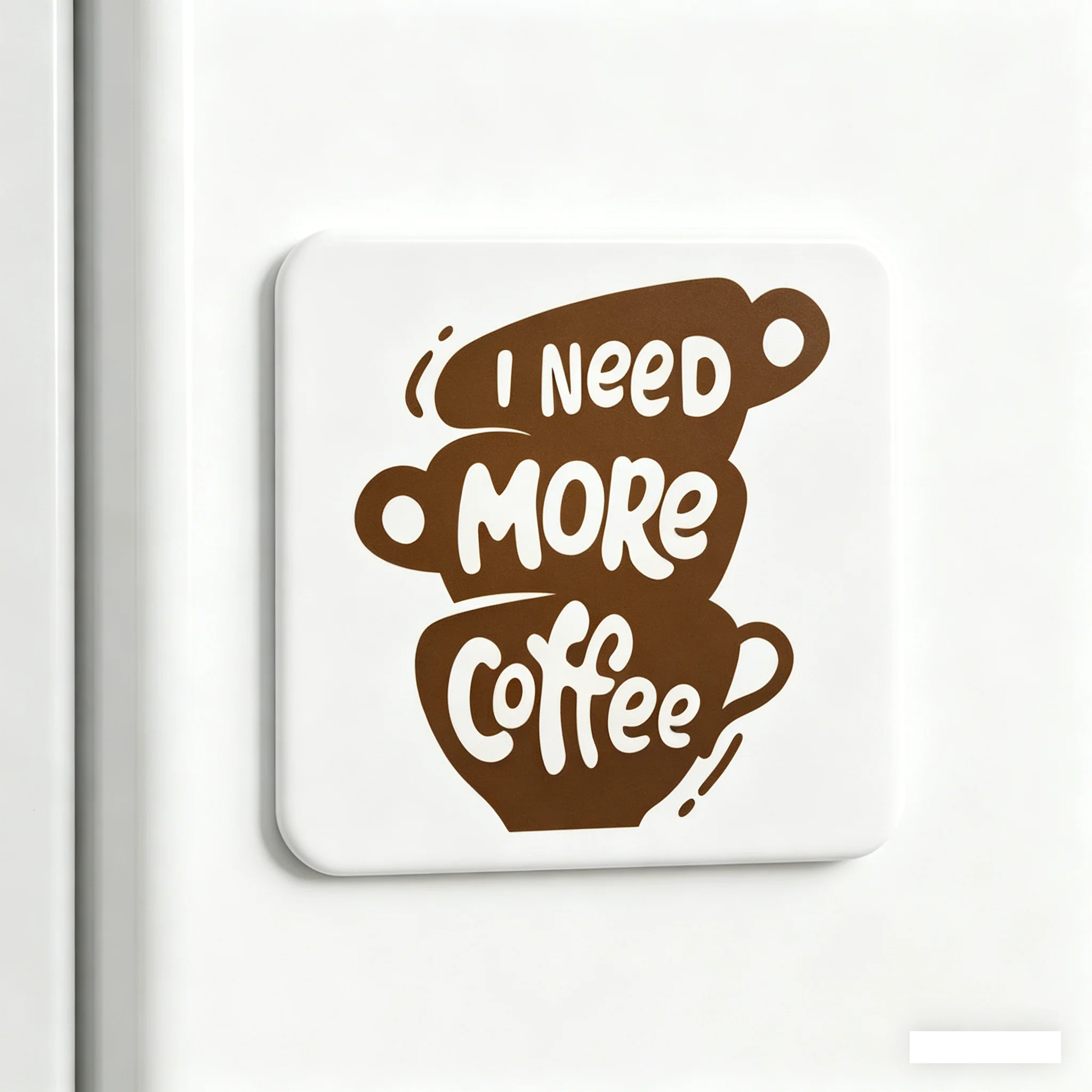 Coffee Cup Pattern Magnetic Refrigerator Poster Fridge Custom Magnets For Kitchen Whiteboard Home Decoration Office Gift