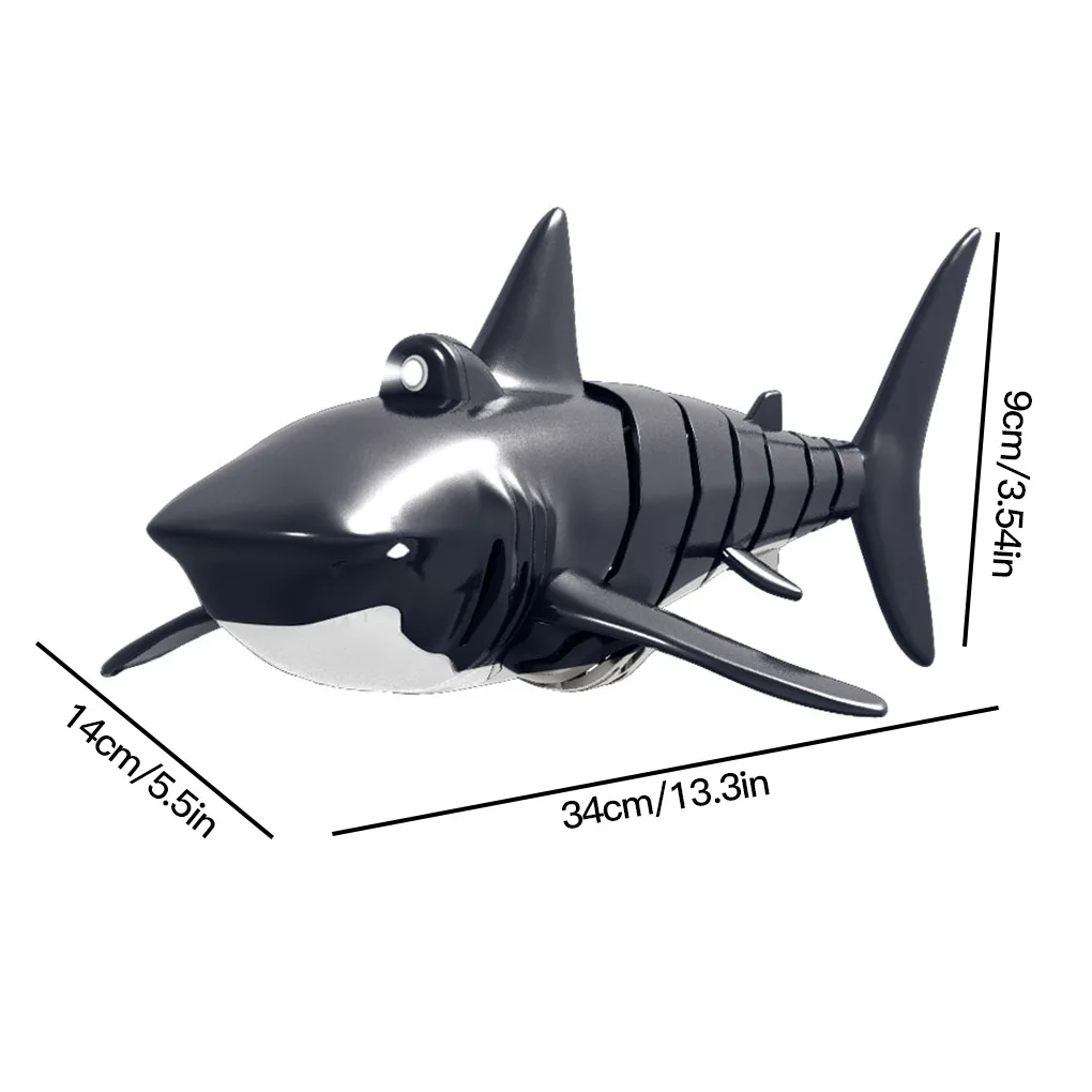 Shark RC2 4G Remote Control Boat Simulation Electric  Toys for Boys Kids Bath Toy Swimming Pool Play Water Outdoor Game