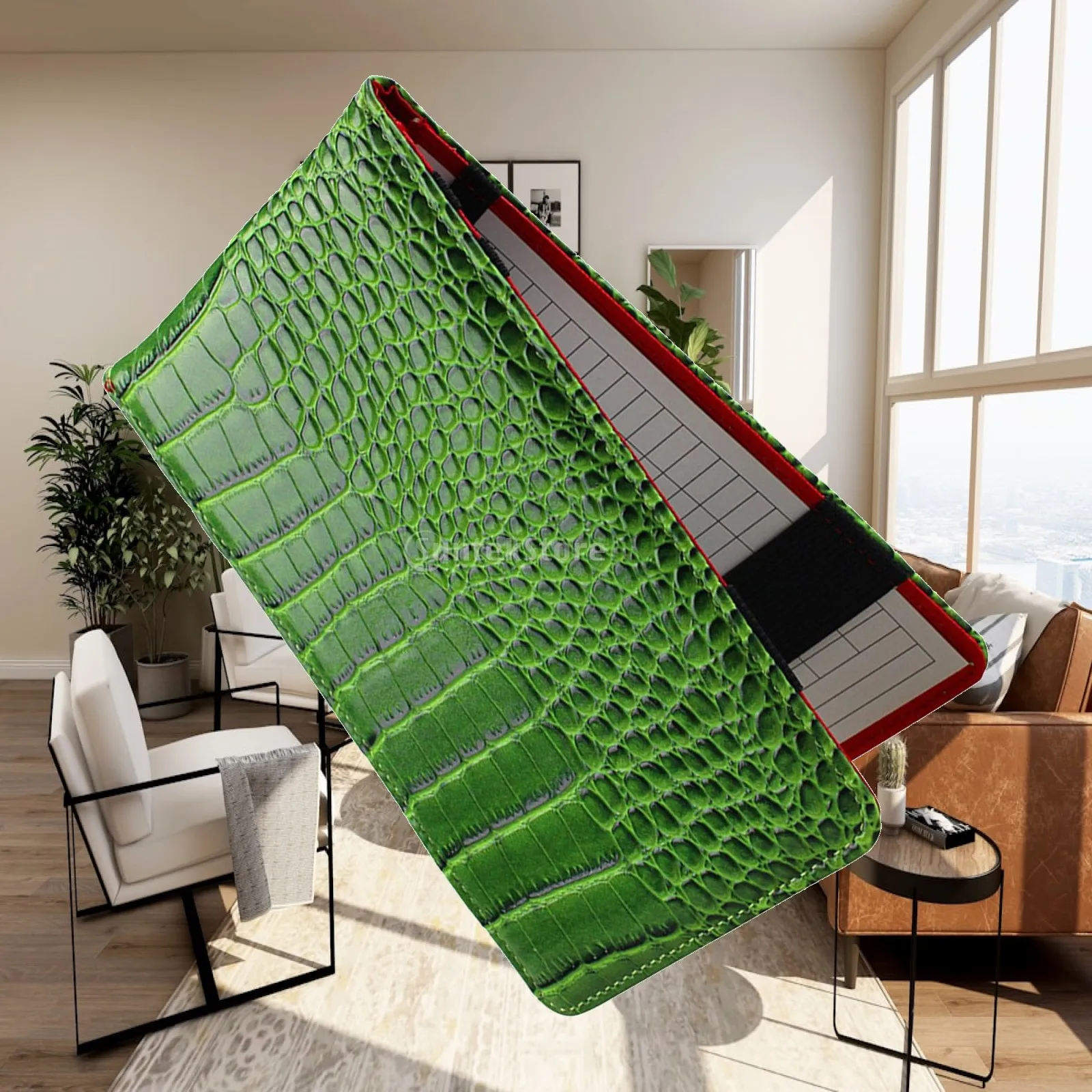 

Golf Scorecard Holder PU Leather Waterproof Book Protector Lightweight Card Case for Golf Accessories Sports