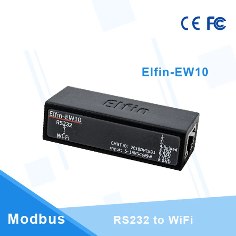 Seriële Poort Rs232 Naar Wifi Apparaat Server Converter Elfin-EW10 Ew10a Ondersteuning Tcp/ip Telnet Modbus Iot Data Converter Overdracht