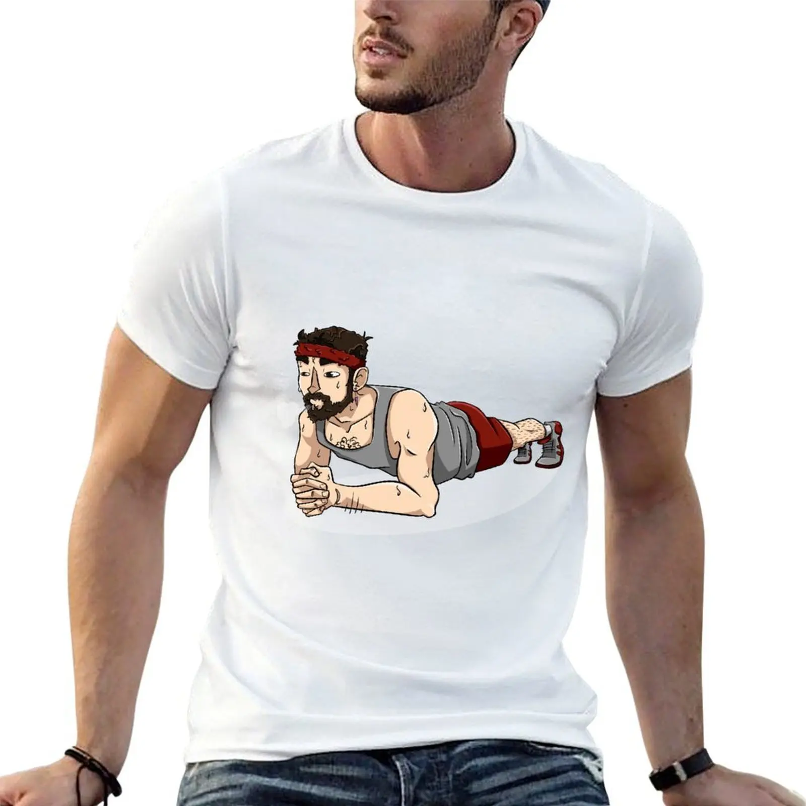 T-shirt Pulpy Syntax Workout Plank, t-shirt décontracté à manches courtes pour tous les jours