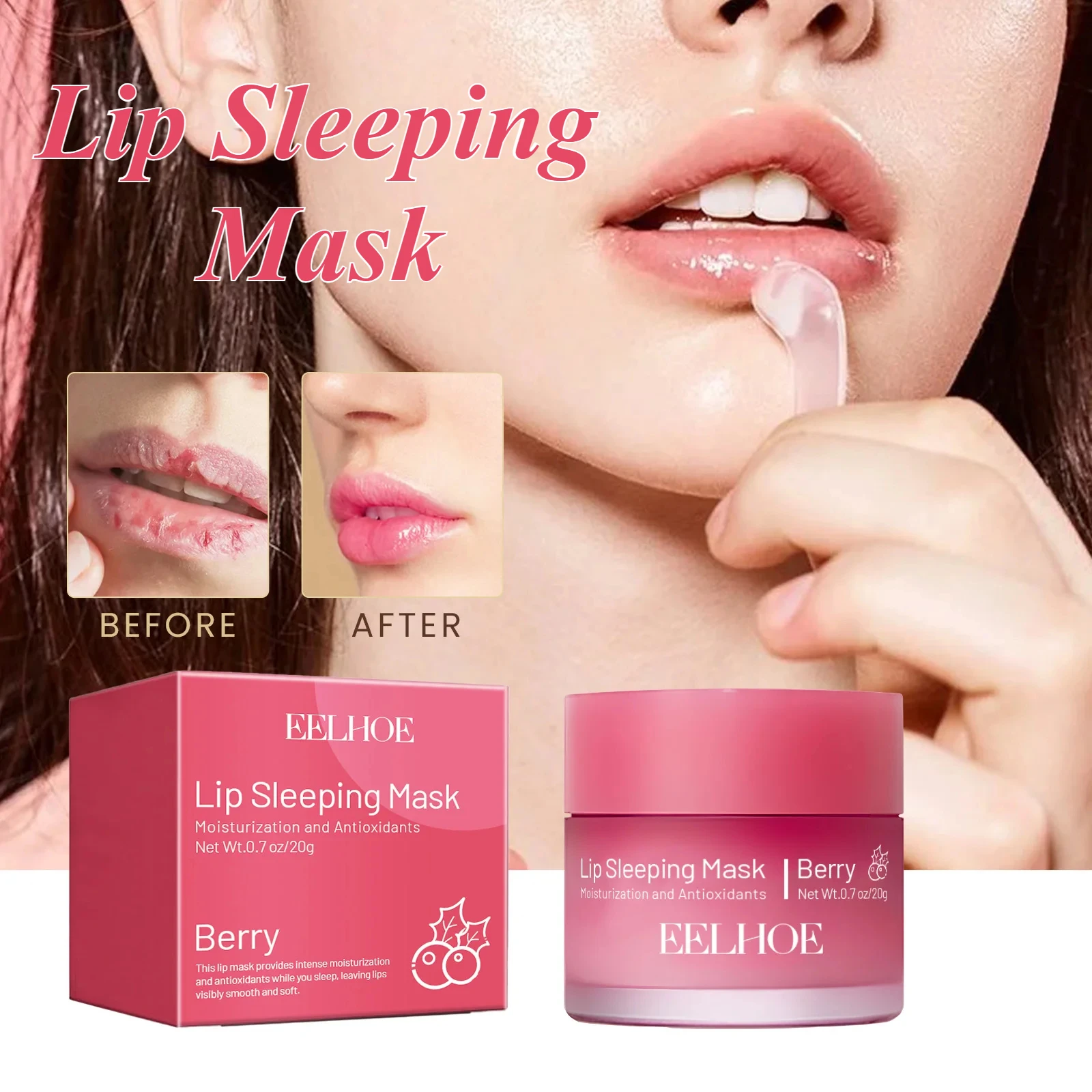 Lip Slaapmasker Zachte Peeling Vervagen Lip Rimpels Verbeteren Droogheid En Peeling Voedende Hydraterende Lipverzorgingsproducten