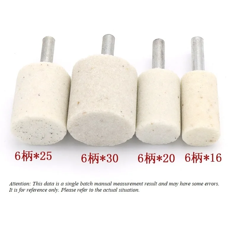 6mm Shank Grinding Wheel Sharpening Head Portable Grinding Drill 16/20/25/30/40mm Rounded Corner Power Tool Accessories