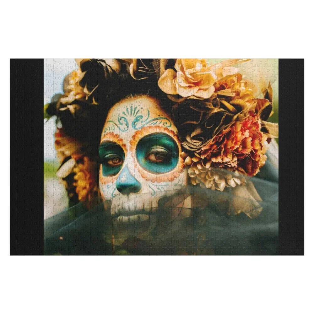 

Dia de los muertos lady Jigsaw Puzzle Custom Gift Custom Child Personalized Wooden Name Customizable Gift Puzzle