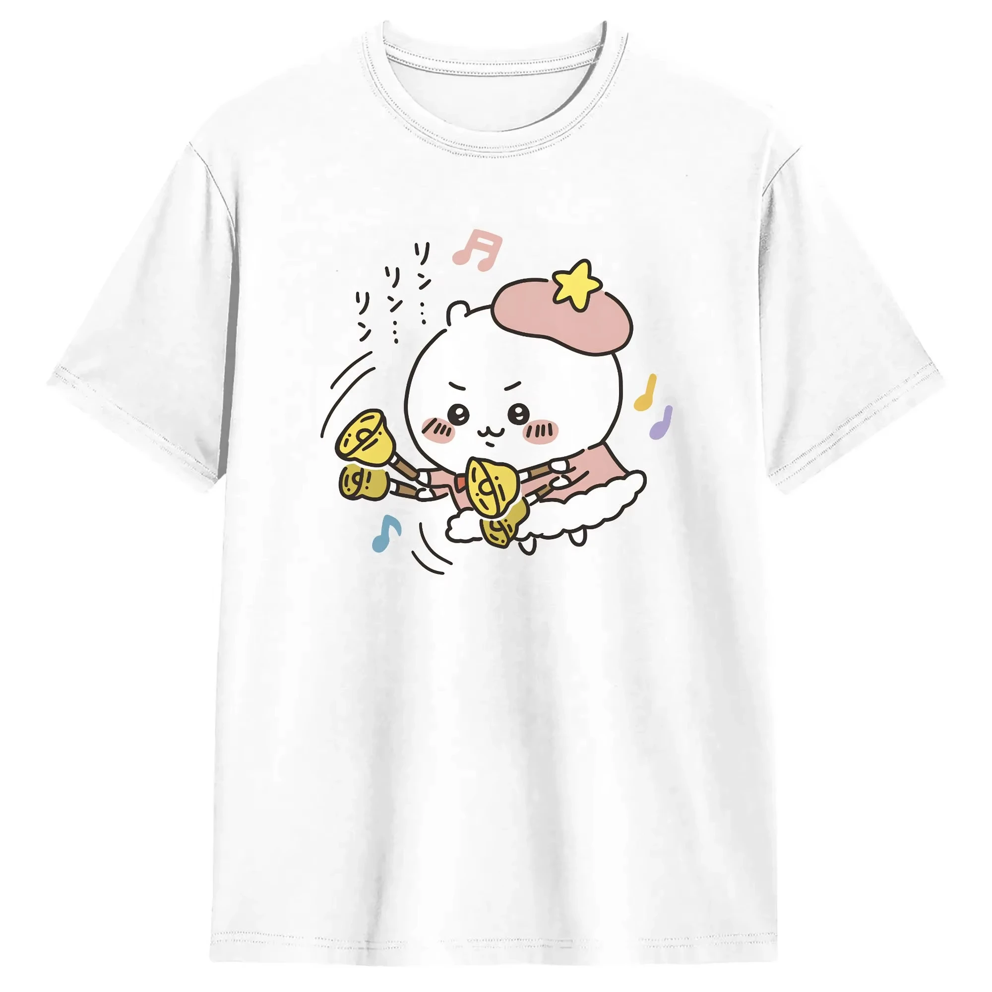 Chiikawa Cute Kawaii Anime Starry Tee Men's Women's Black Retro Cool Graphic Art Print Oversized Short Sleeve Streetwear Top