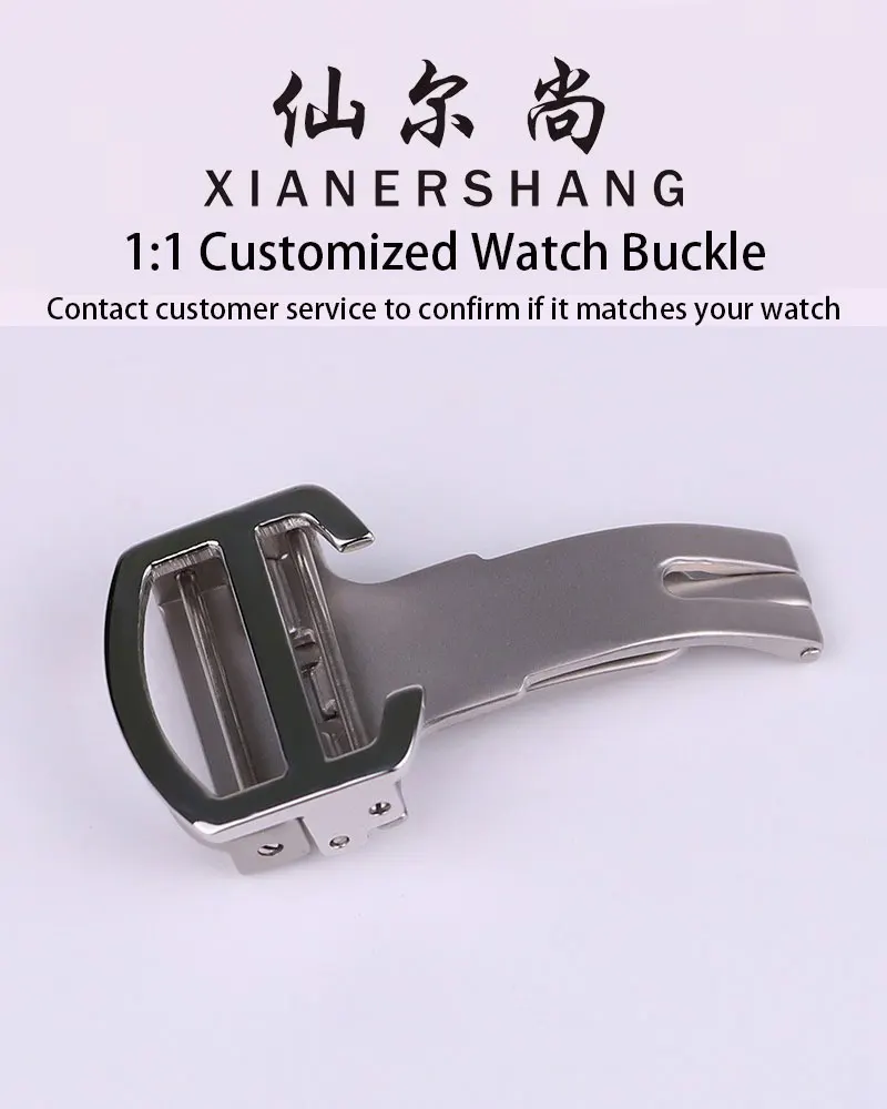 

XIANERSHANG Custom BALLON BLEU DE C-ARTIER Original Watch Buckle 16MM Belt Buckle 316L Stainless Steel Sand Blast Folding Buckle