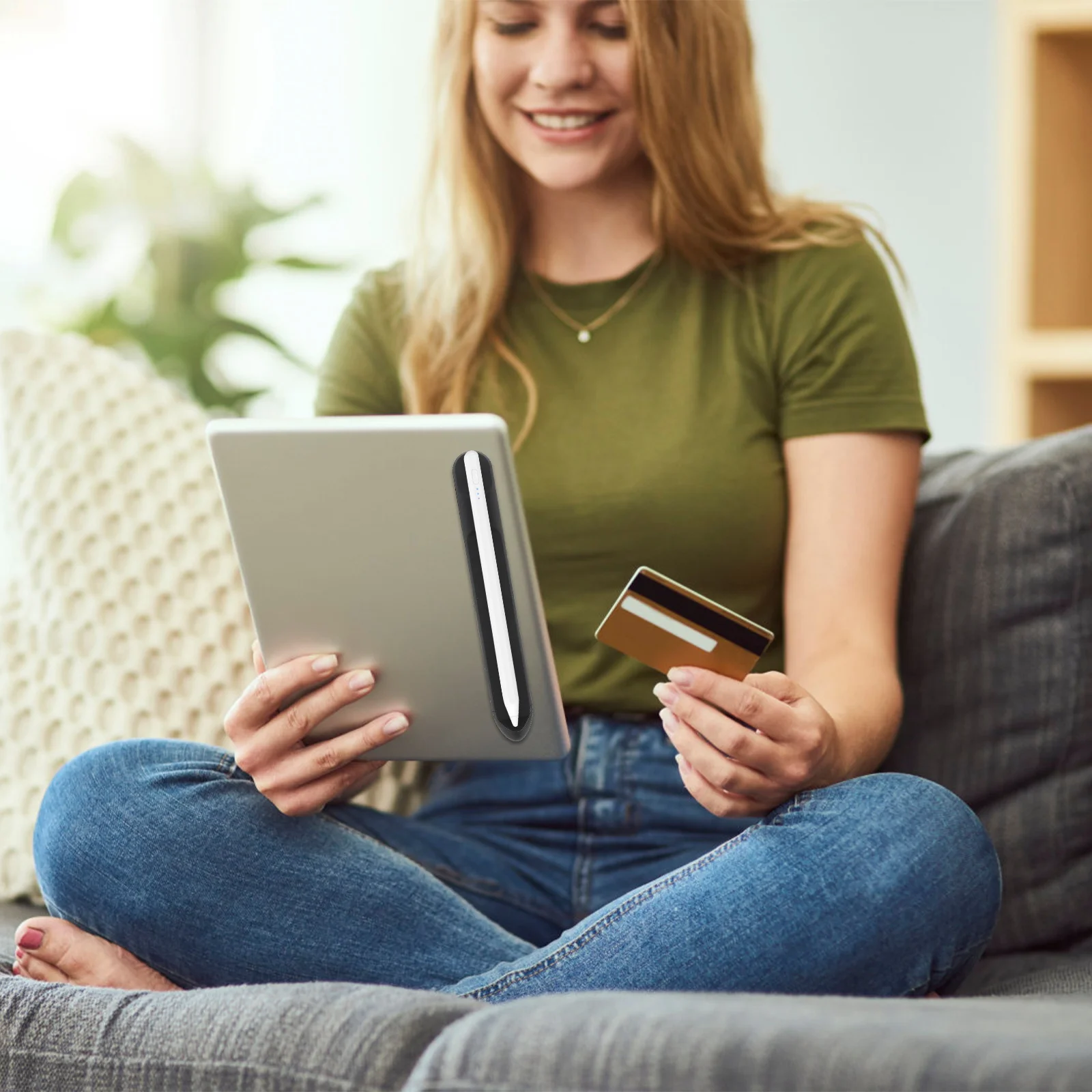 

Premium Silicone Stylus Pen Holder for Pencil 1 2 Touch Pen Bracket Under 9Mm Diameter Anti-Lost Magnetic Design