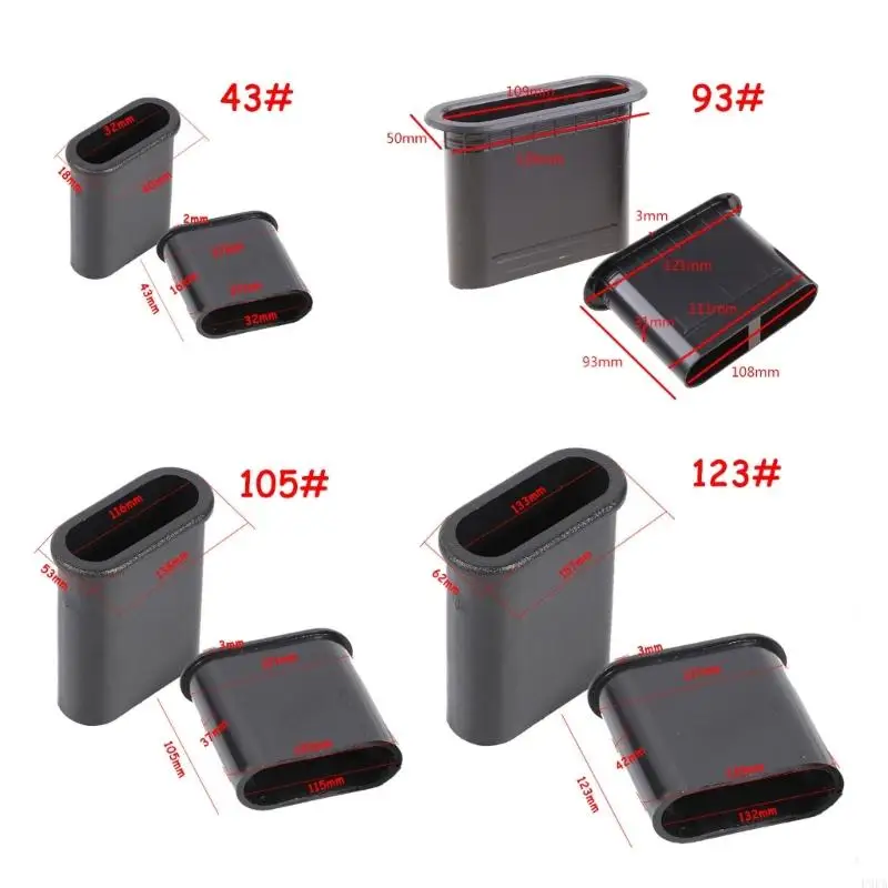 P9FA 2PCS Woofer Speaker Inverter Tube ABS Frame Frame OVAL GUIDE TUBE TUBE BASS VENTION