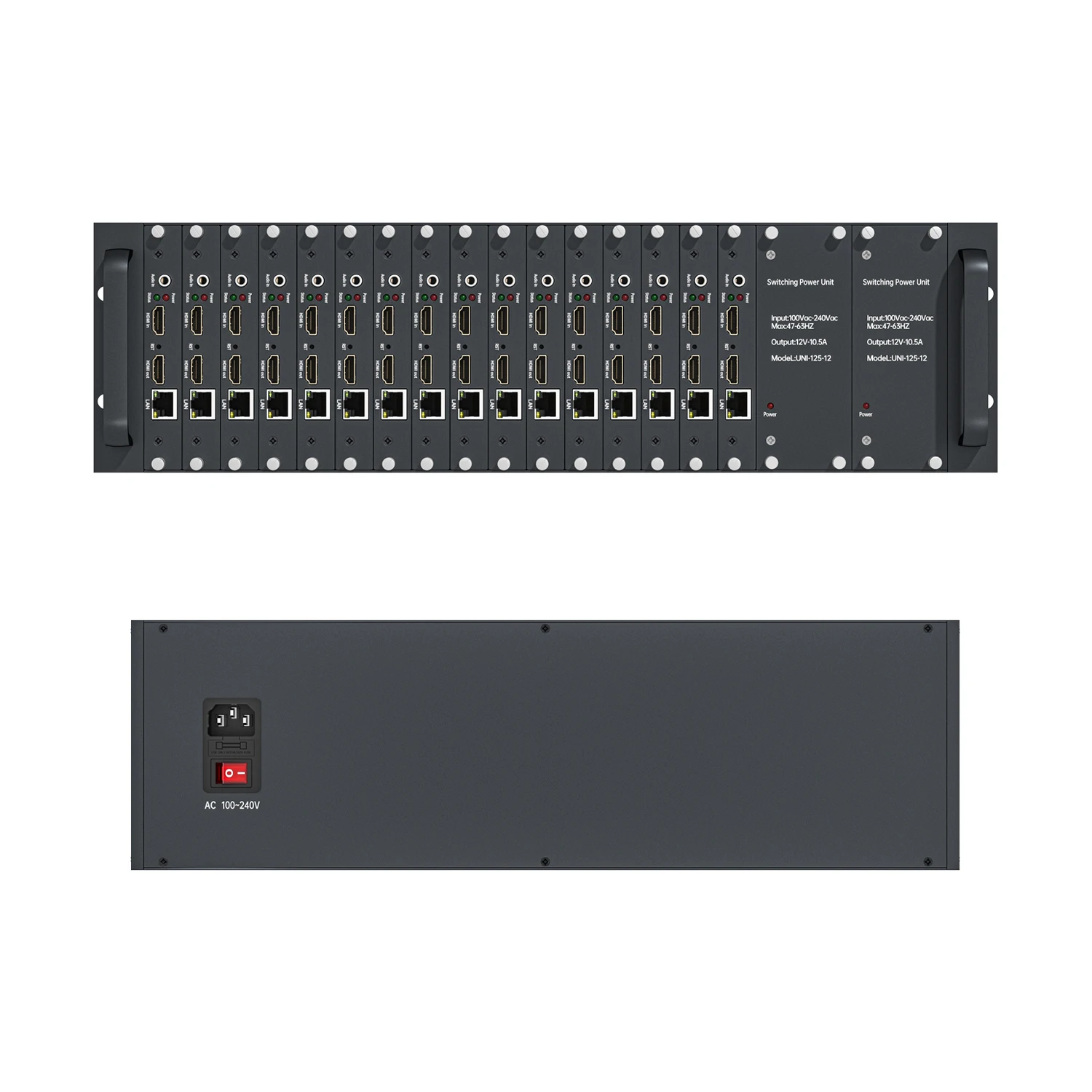 BM1660H-Pro 3U كابل تلفزيون إلى IPTV 4k30 معدات نهاية الرأس H.265 H.264 3U رف 16 قناة HD فيديو إلى IP التشفير #5