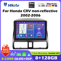 Hikity 8 Core Qualcomm Snapdragon 460 Android Car Radio For Honda CRV 2002-2006 CarPlay Android auto GPS FM WiFi 2din autoradio