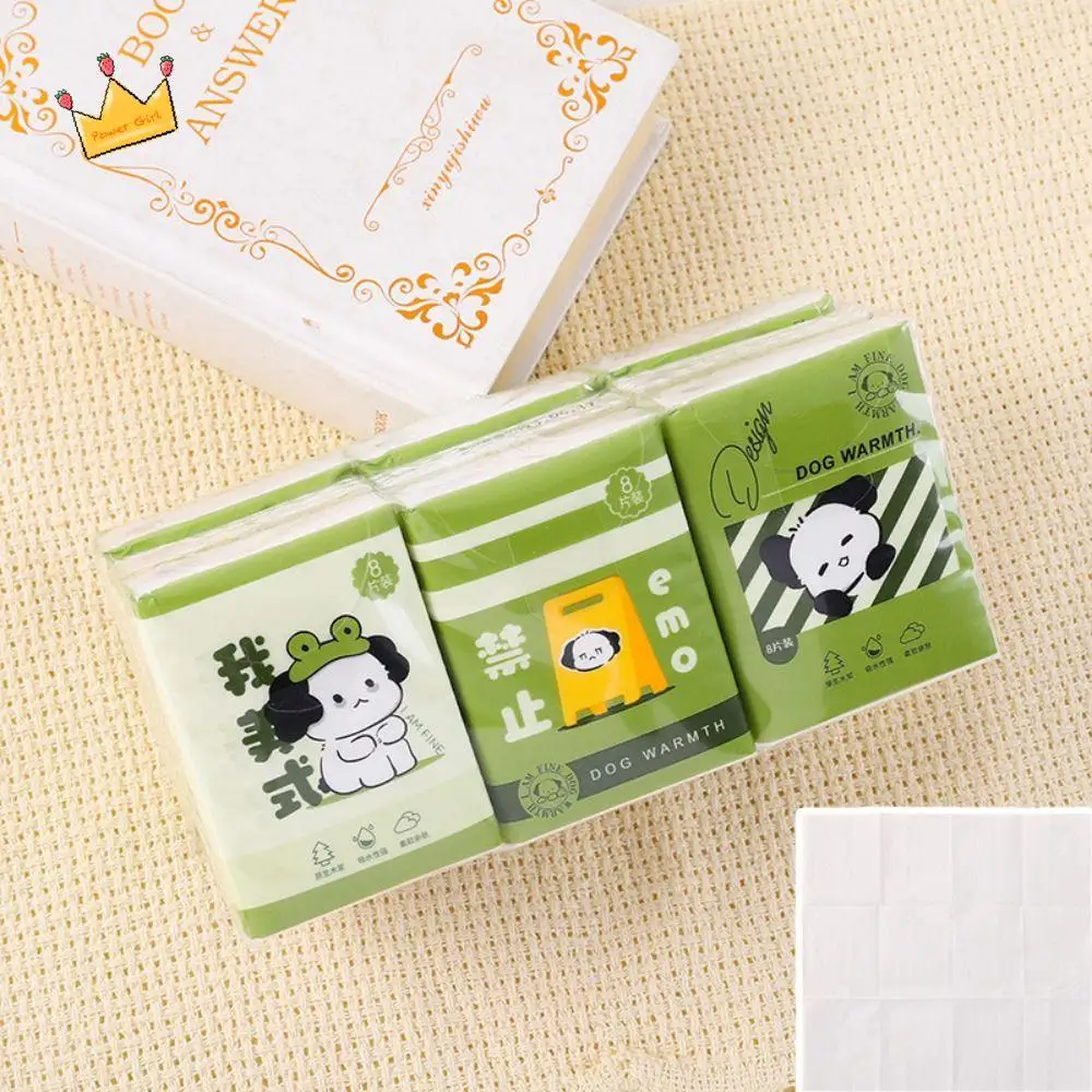 

9 упаковок носовой бумаги с капибарой, 3-слойный мягкий носовой платок с изображением панды, чистящая бумага, приятная для кожи туалетная бумага с медведем