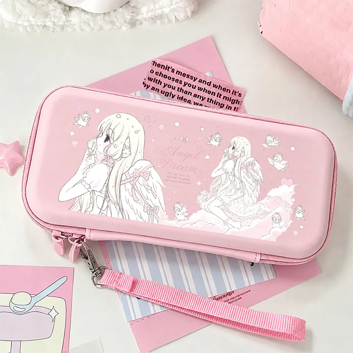 Portable Carrying Case Portable Travel Gaming Accessories Storage Bag for Nintendo Switch Lite/OLED With Mesh Pockets