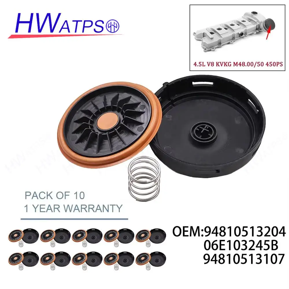 

☂1/10pcs 94810513204 9481051320 PCV Valve Cover With Membrane Fit Porsche Cayenne Turbo 2003-2006 7 94810513206 94810513204
