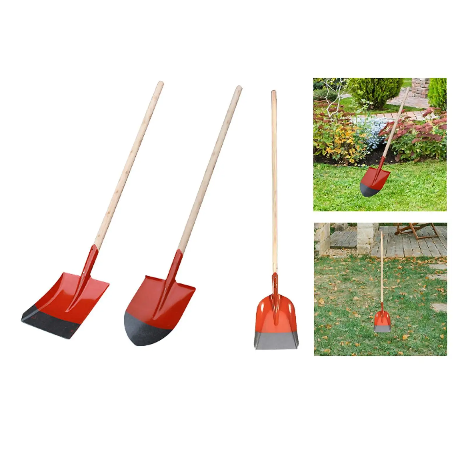 

Garden Hand Trowel with Wood Handle Portable for Digging Mixing Soil Hiking