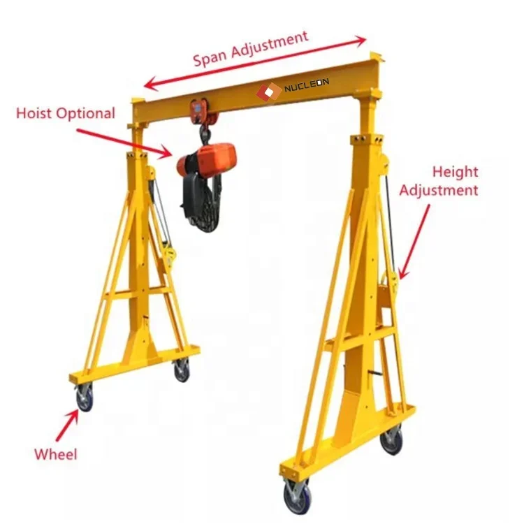 Customized Good Price Indoor Outdoor Using Height Adjustable 3 Ton 7 Ton 1 Ton Small Portable Gantry Crane