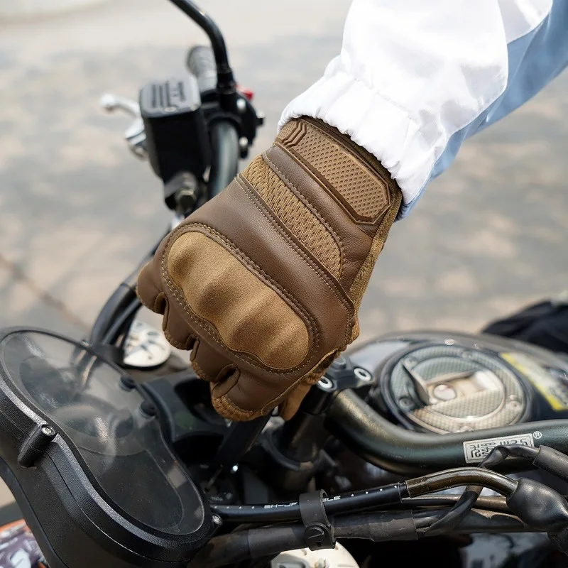 

Touchscreen PU Leather Motorcycle Full Finger Gloves Protective Gear Racing Pit Bike Riding Motorbike Moto Motocross Enduro