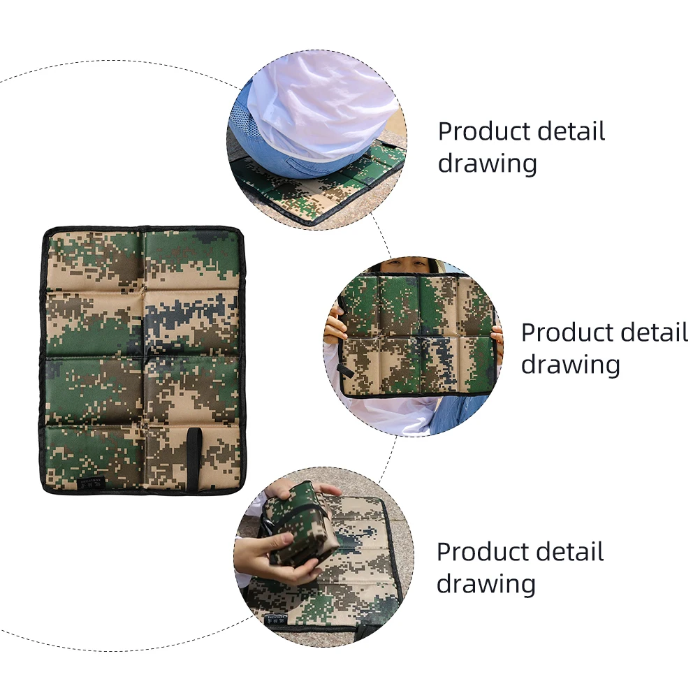 

2 Pcs Waterproof Seat Cushion Foldable Portable Camping Picnic Mat Oxford Fabric Outdoor Activities Beach Lawn Travel Gift