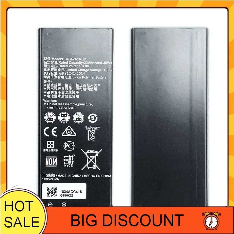 HB4342A1RBC 2200mAh Battery For Huawei Honor 4A 5A LYO-L21 Y5II Y5 Ii Ascend 5 + 5+ Y6 SCL-TL00 CUN-U29 Phone