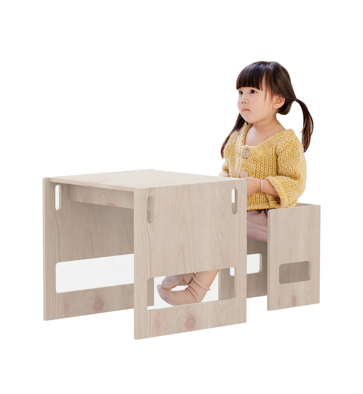 EMA Factory Price Early Kids Nature Montessori Children School Furniture For Kindergarten Wood Tables Chair