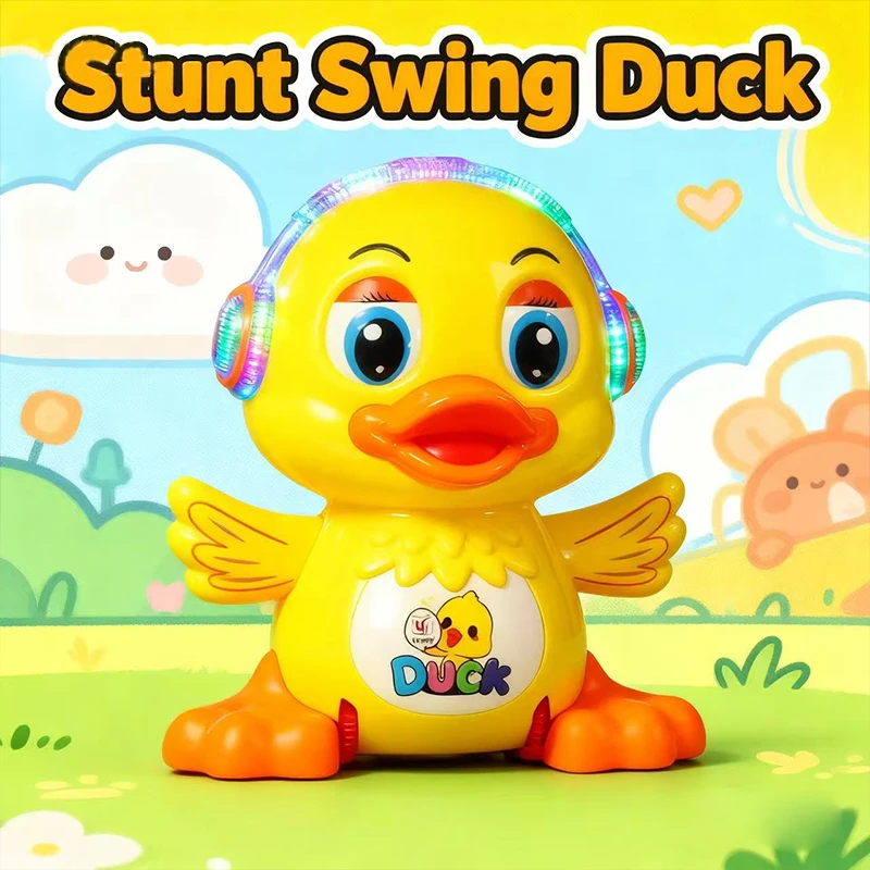 Cute Yellow Duck Toy for Babies Electric Swaying Dancing Toy with Colorful Sound And Light Perfect Gift for Baby Playtime