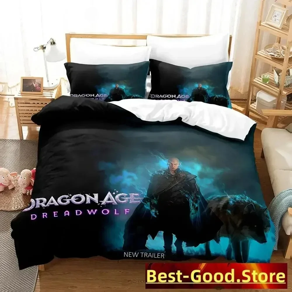 

2023 Dragon Age Dreadwolf Bedding Set Single Twin Print With Pillowcase Bed Duvet Cover Soft Single Double Queen Super King Size