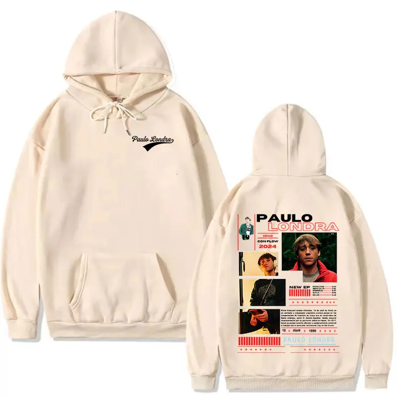 مغني الراب باولو لوندرا ألبوم 2025 جرافيك هودي الرجال موضة المتضخم الملابس البلوز الهيب هوب القوطية كنزة قطيفة الشارع الشهير