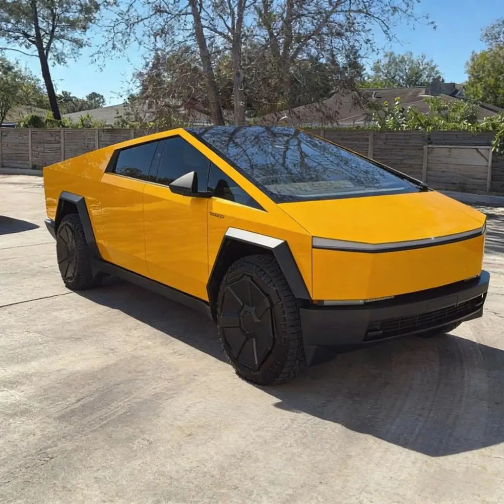 

For Tesla Cybertruck PET Pre-Cut Paint Protection Film Customized DIY Color Change Matte Black Gloss Purple Vinyl Wrap Film