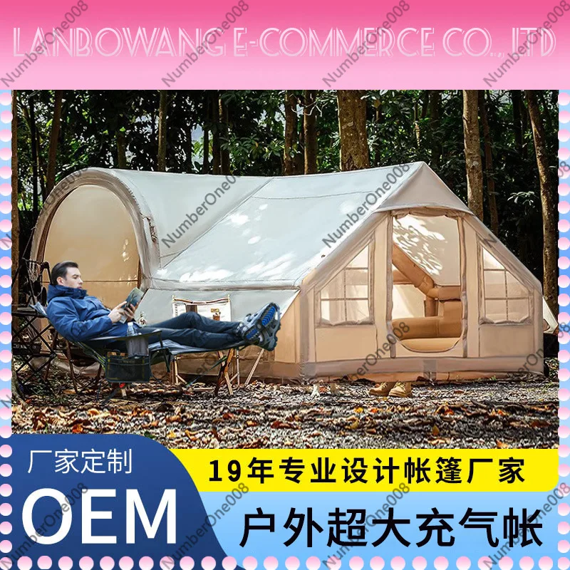 Inflatable Camping Tent Large Space, Automatic Instant Setup Waterproof Windproof Portable Outdoor Tent for Family Hiking