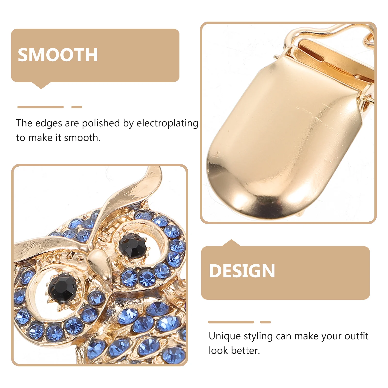 

Delicate Alloy Cardigan Clip For Women Shawl Sweater Dress Collar Brooch Clothing Accessory Fashion Chic Clips