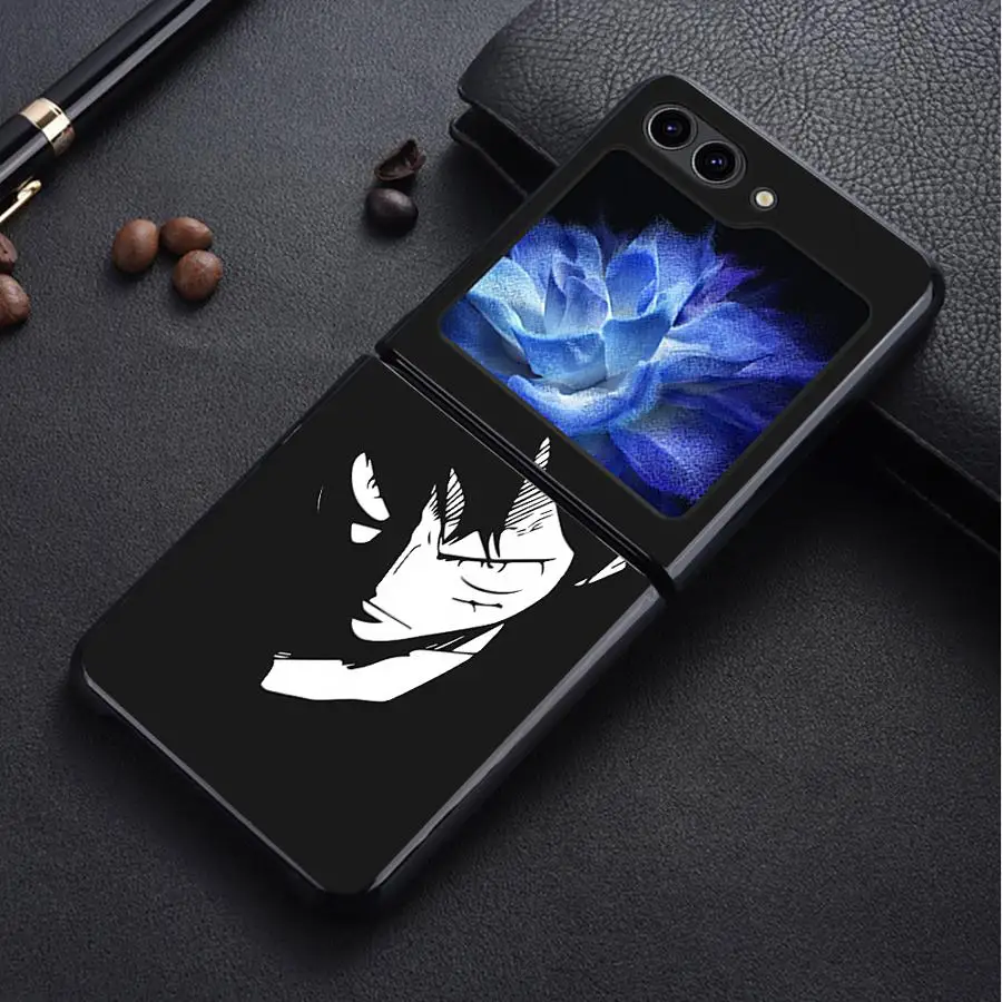 أنيمي قطعة واحدة الآس حافظة لهاتف سامسونج جالاكسي Flip6 Flip3 Z Flip 7 6 5 4 3 Flip4 Flip5 Flip7 FE غطاء الهاتف الخلفي Funda