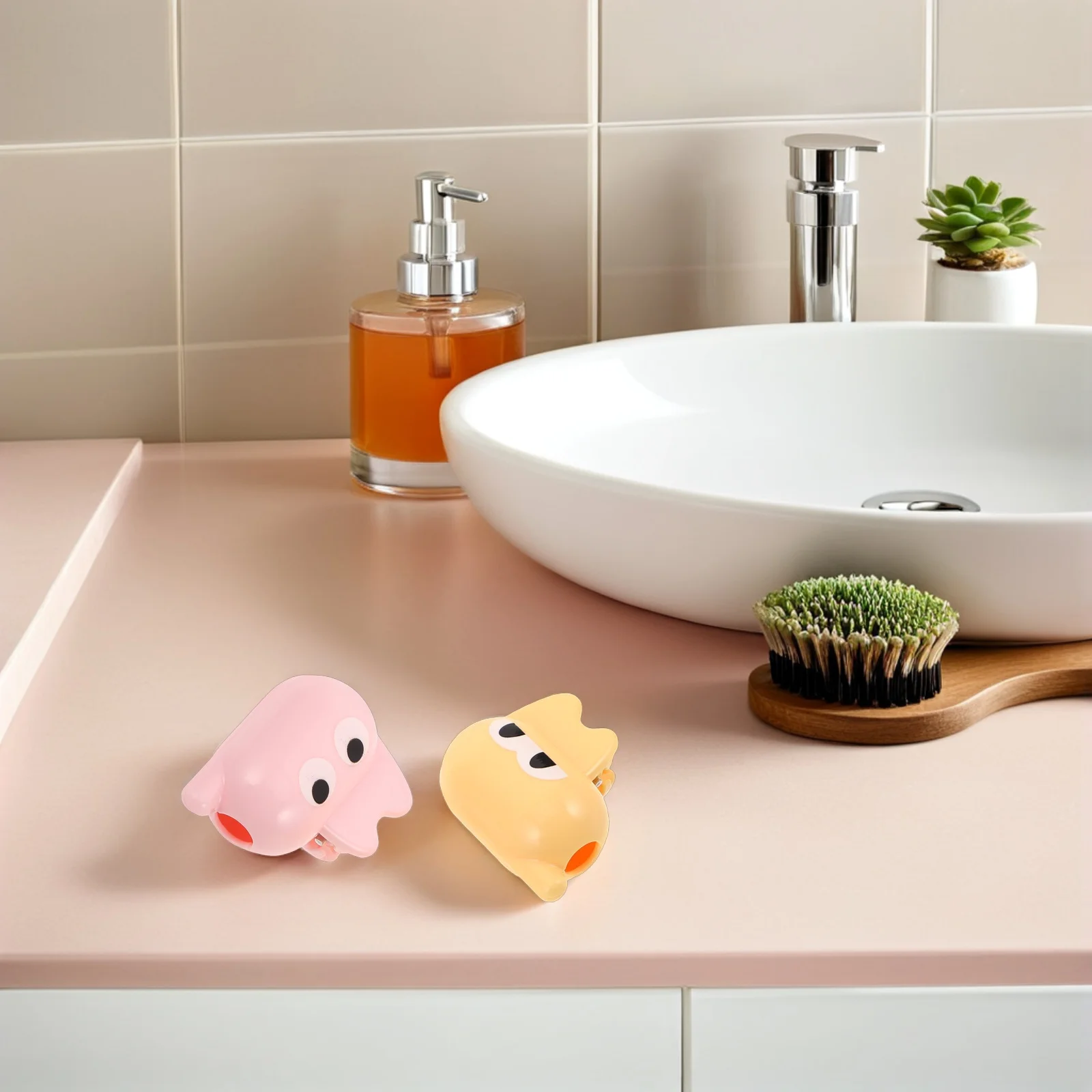 

3Pcs Toothbrush Head Covers Portable Dustproof Cute Cartoon Design Electric Toothbrush Protector Cap Case Travel Home Use