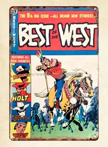 Best Of The West 1953 comic Durango Kid Ghost Rider Swift metal tin sign