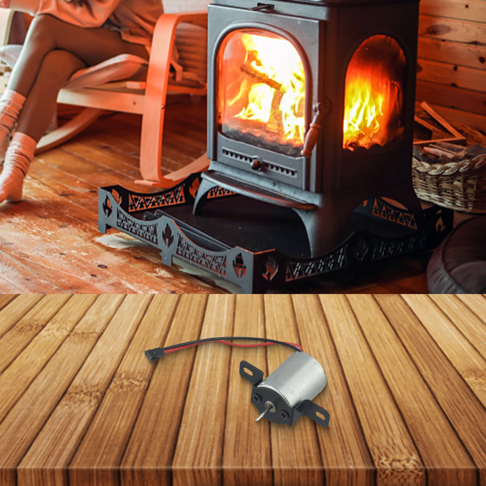 Acessórios elétricos Ventilador de lareira Motor compacto e portátil Fácil instalação Funcionidade confiável de alto desempenho