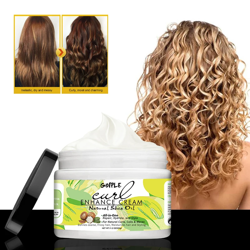 GOIPLE Natural Curly Boost Sculpting Hair Bounce Essence สําหรับหญิงผู้หญิง Repair Hair Care Elastin กําหนด Curling เพิ่มครีม