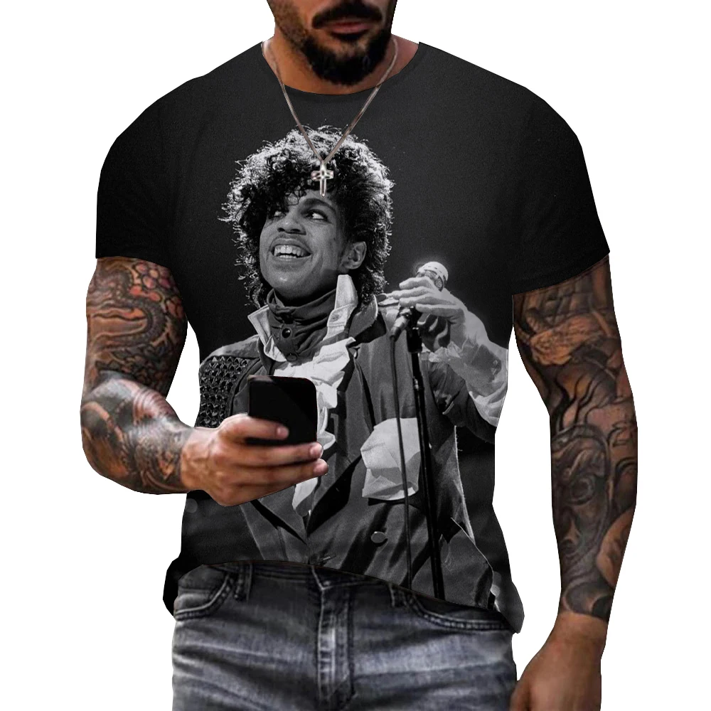 New Prince Rogers Nelson T-Shirts Singer 3D Print Streetwear Men Women Casual Fashion Oversized T Shirt Kids Tees Tops Clothing